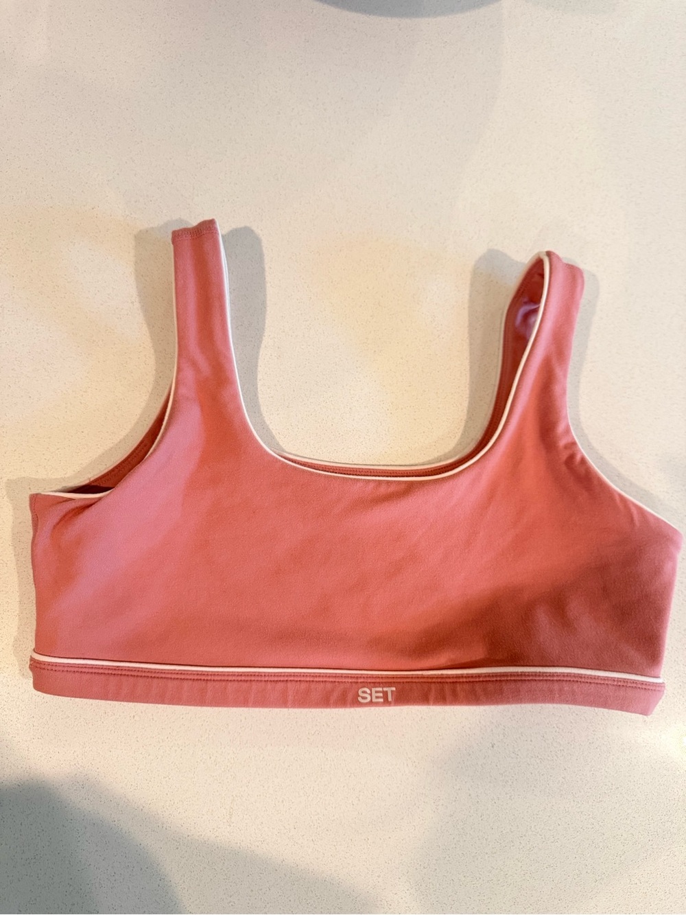SET Active Coral Pink Scoop Sports Bralette